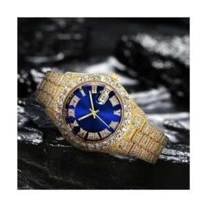 Reloj de pulsera analógico de cuarzo con diamantes de_2