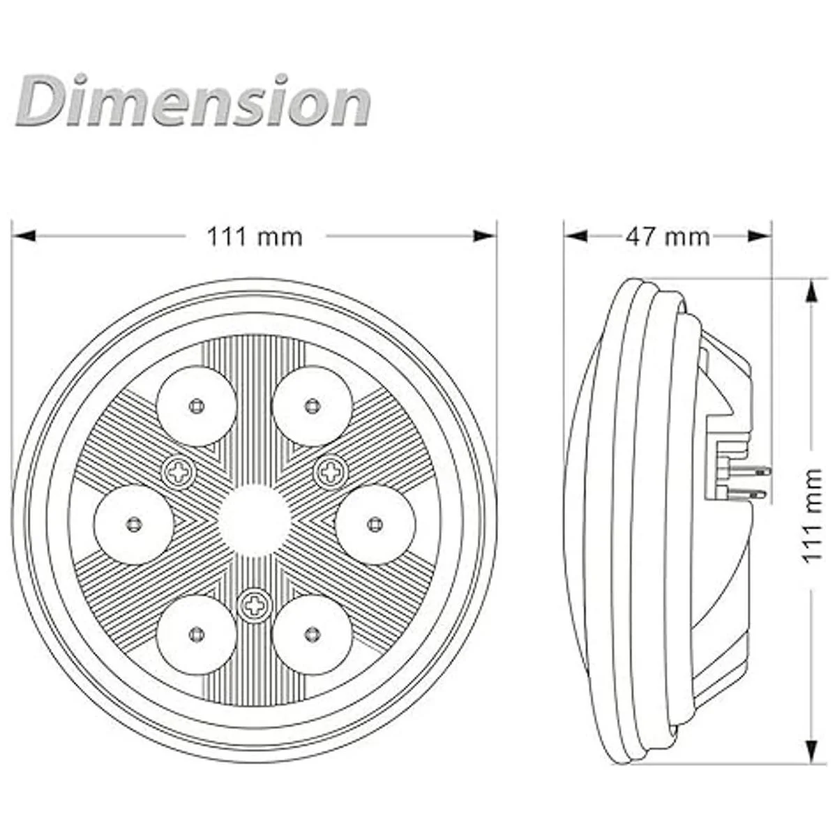 Par36 Luz de trabajo LED de 30 W compatible con John_4