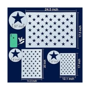 Plantilla de plantilla de 50 estrellas con bandera_2