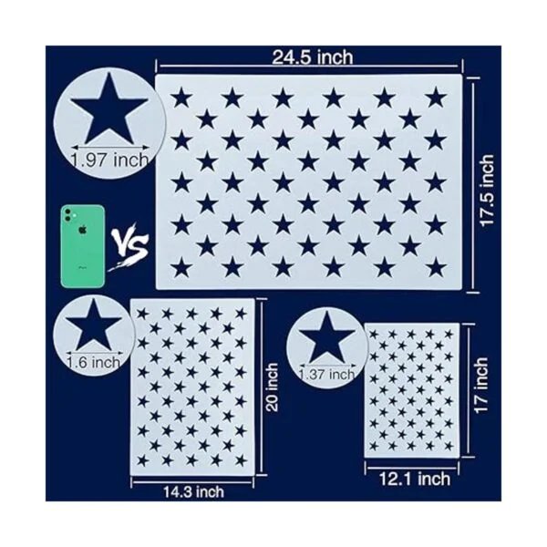 Plantilla de plantilla de 50 estrellas con bandera_2
