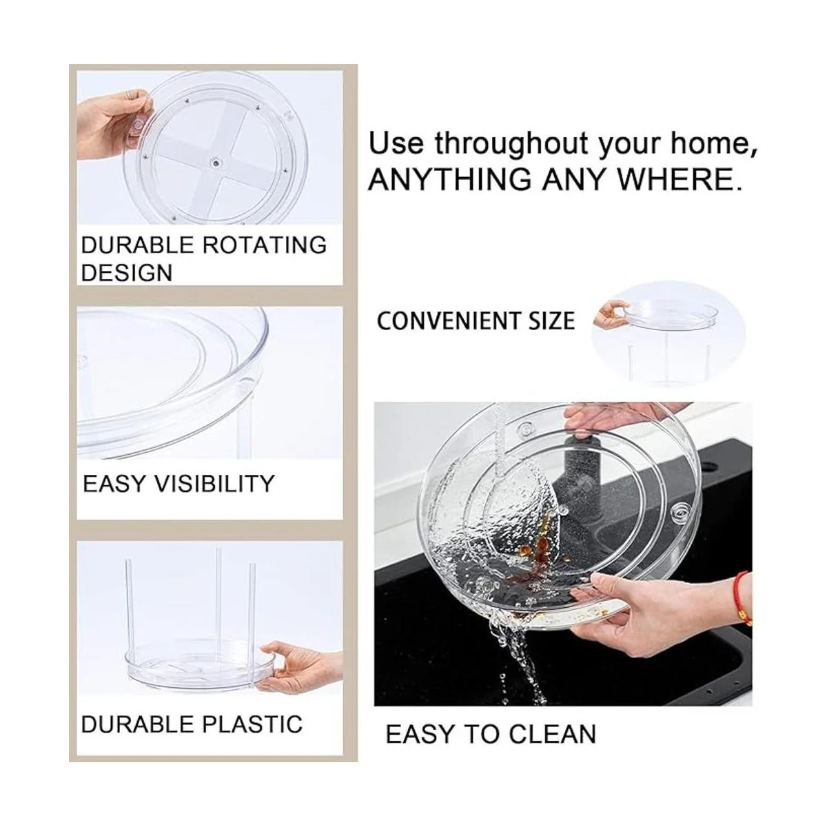 Susan perezoso antideslizante de 3 niveles para cocina_5