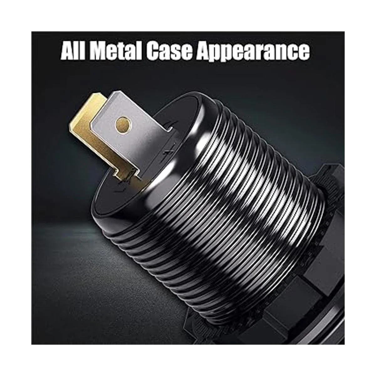 Paquete de 2 salidas USB C de 12 V Qidoe de metal de_2