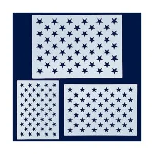 Plantilla de plantilla de 50 estrellas con bandera_1