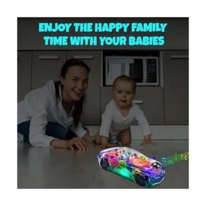 TOOTY Coche con luz transparente Juguetes de coche para_6