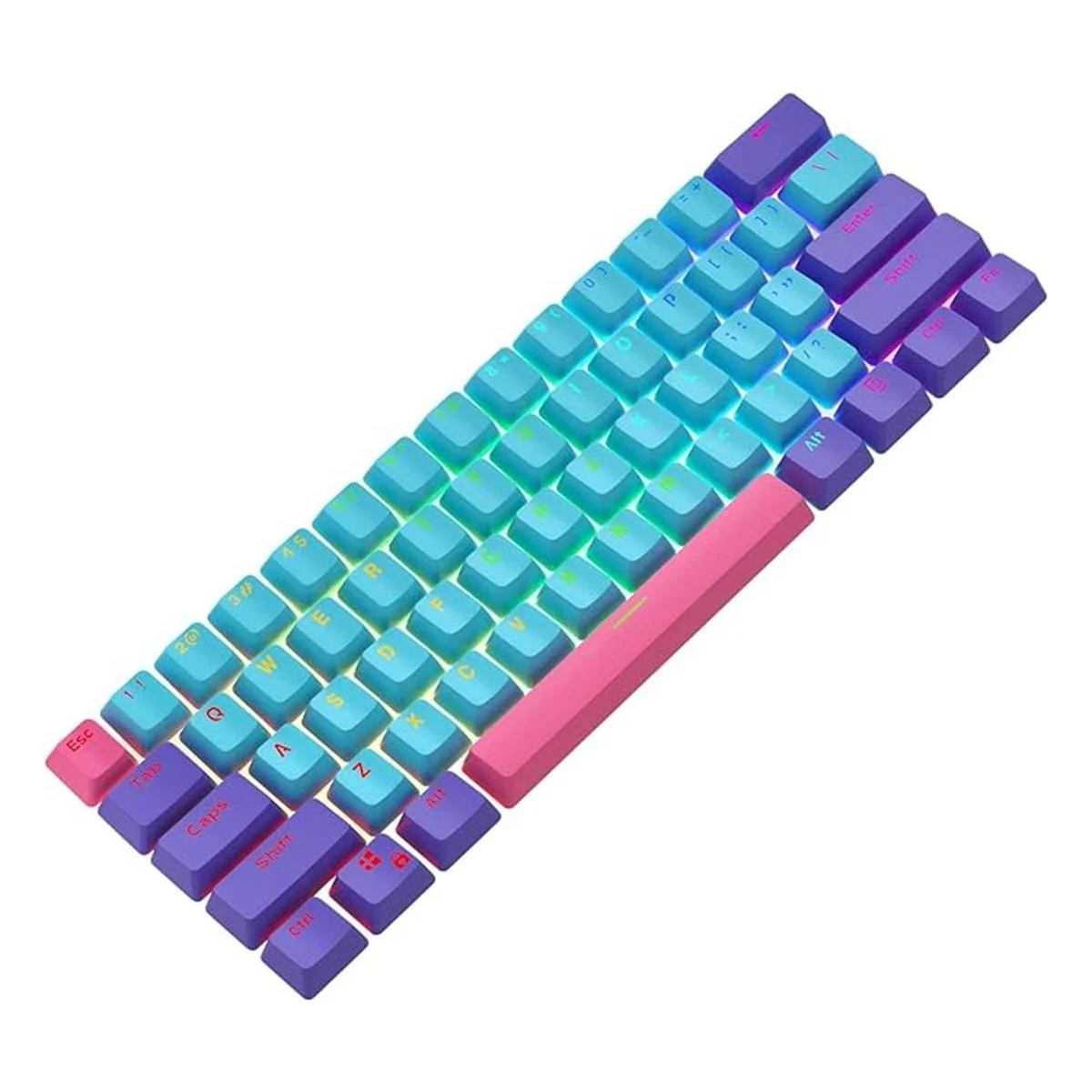 Ussixchare Teclas PBT retroiluminadas para teclado de_1