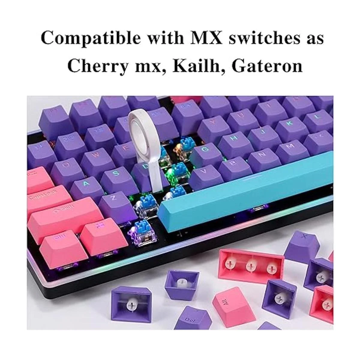 Ussixchare Teclas retroiluminadas 60 87104 PBT teclas_5