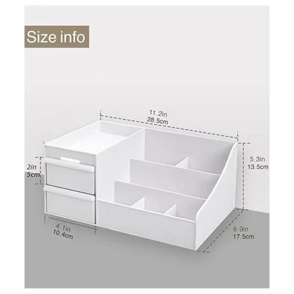 Organizador de escritorio de maquillaje con cajones_2