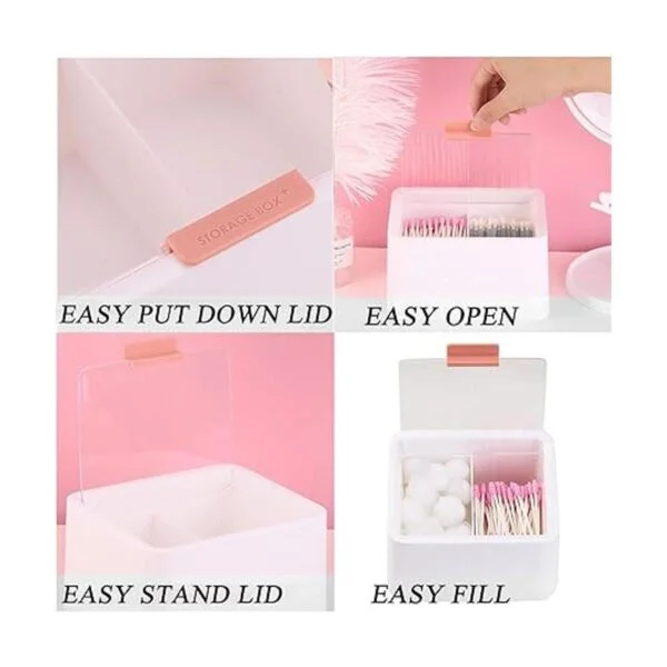 Tecbeauty 2 soportes Qtips Dispensador de hisopos de_7