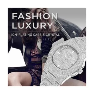 Moda Cristal Diamante Relojes HombreMujeres Lujo Blinged_4