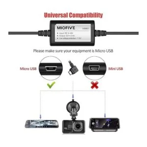 Miofive Kit de cable duro mini USB de 11.5 pies para_2