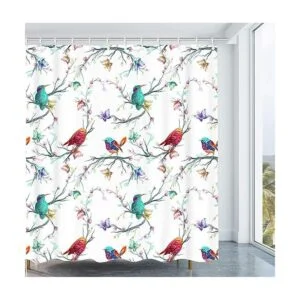 Ao blare Cortina de ducha para pájaros con diseño de_2