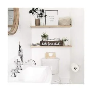 MayAvenue Caja de decoración de baño de granja Hello_3