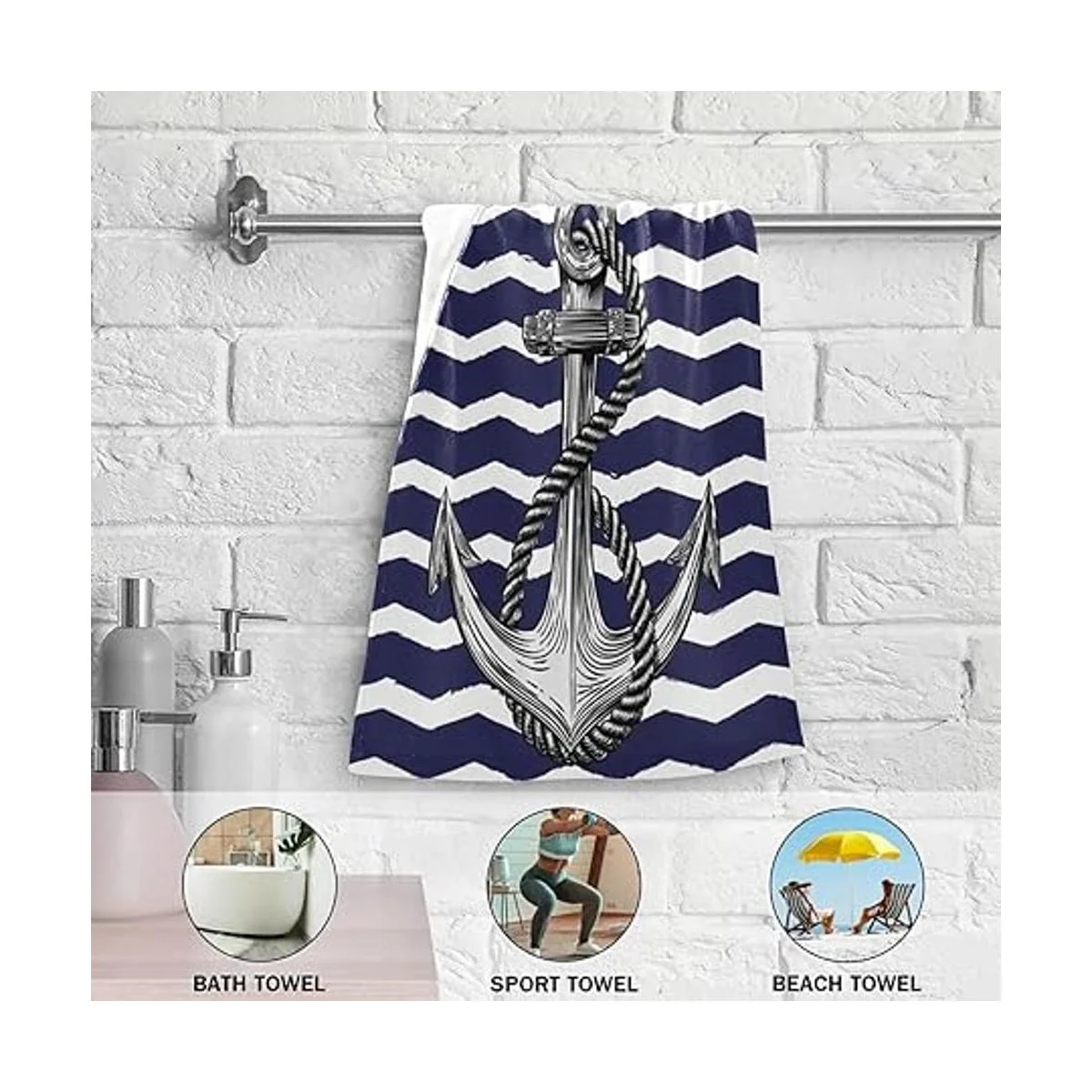 Anchor Toalla de mano para baño 2 unidades absorbentes_6