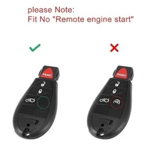 X AUTOHAUX Llavero remoto de repuesto de 433 Mhz con 4_3