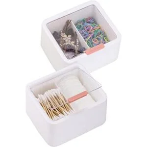 Tecbeauty 2 soportes Qtips Dispensador de hisopos de_1