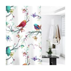 Ao blare Cortina de ducha para pájaros con diseño de_4