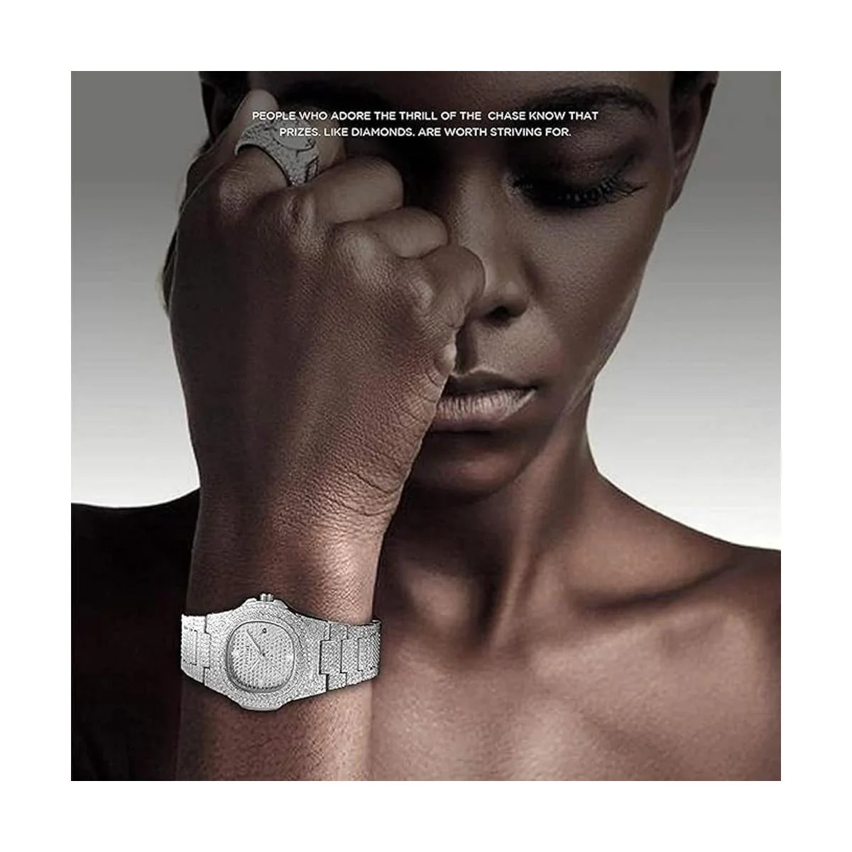 Moda Cristal Diamante Relojes HombreMujeres Lujo Blinged_5