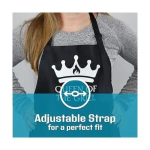 Delantal de la reina de la parrilla divertido delantal_3