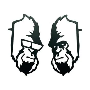 2 piezas de metal Bigfoot Tree Hugger Decor acero Bigfoot_2