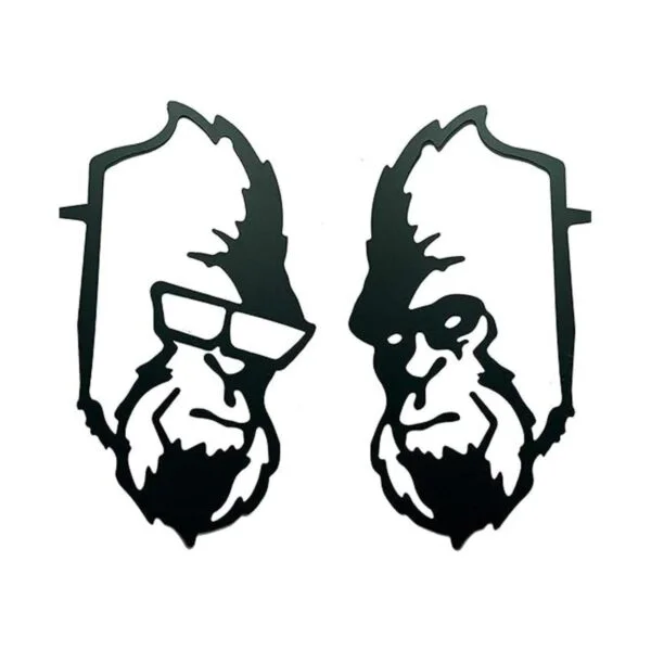 2 piezas de metal Bigfoot Tree Hugger Decor acero Bigfoot_2