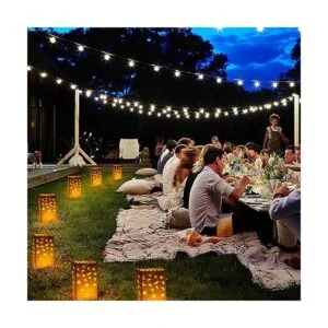Stmarry 50 bolsas de velas luminarias blancas para farol_3