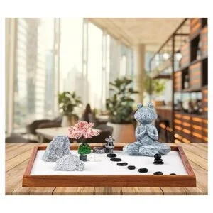 Zen Garden Kit de jardín Zen para escritorio accesorios_6