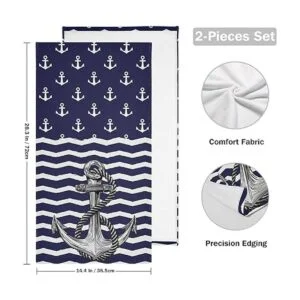Anchor Toalla de mano para baño 2 unidades absorbentes_2