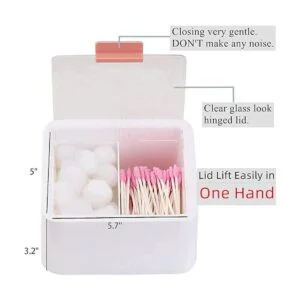 Tecbeauty 2 soportes Qtips Dispensador de hisopos de_3