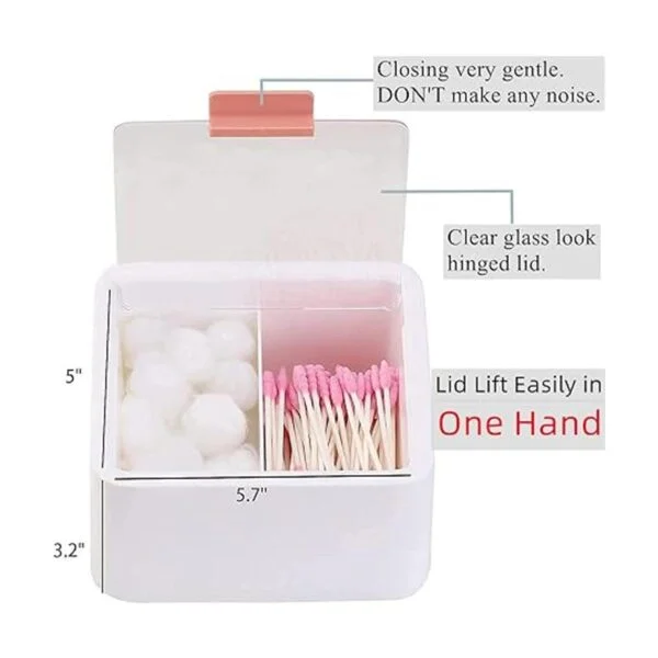 Tecbeauty 2 soportes Qtips Dispensador de hisopos de_3