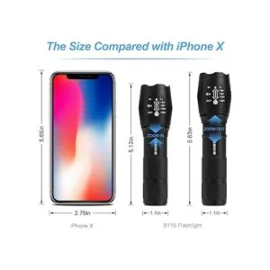 Beike Linternas paquete de 2 linternas tácticas de alto_3