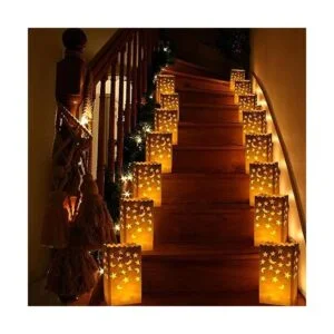 Stmarry 50 bolsas de velas luminarias blancas para farol_2