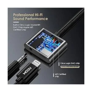 MOOU Adaptador divisor de audio y carga para iPhone_2