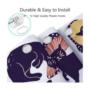 MERCHR Divertida cortina de ducha con forma de hongo y_5