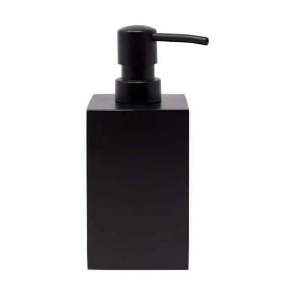 Yew Design Dispensador de jabón negro para baño cuadrado_1