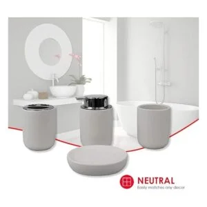 Home Basics Juego de accesorios de baño de cerámica 4_2