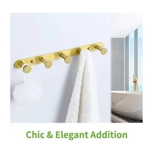 Toallero dorado cepillado ángulo simple SUS304 de acero_3