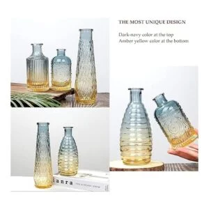 FANTESTICRYAN Juego de 4 floreros barrocos de vidrio_4