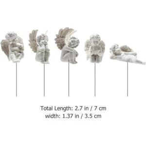 Toyvian Juego de 5 estacas decorativas de resina en_7