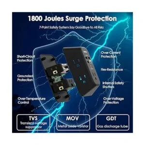 Paquete de 2 protectores de sobretensiones de cargador de_4