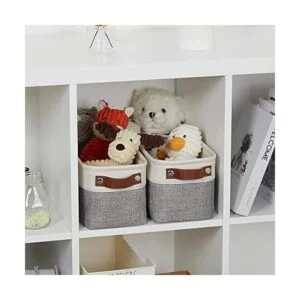 DULLEMELO Cestas de almacenamiento pequeñas de 15 x 6 x_6