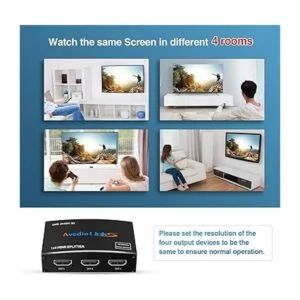 Divisor HDMI 4K a 60Hz 1 en 4 salidas avedio links 1x4_6