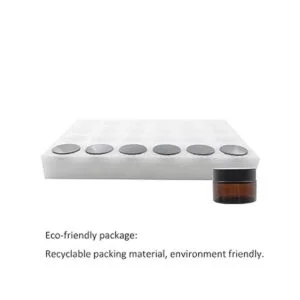 BPFY Juego de 24 tarros redondos de cristal ámbar con_5