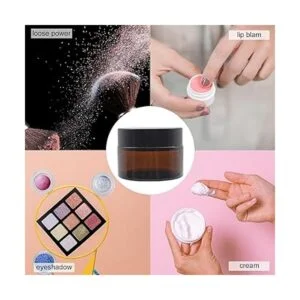 BPFY Juego de 24 tarros redondos de cristal ámbar con_3