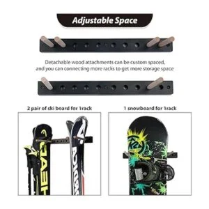 Estante de pared para esquí o snowboard soporte de pared_2