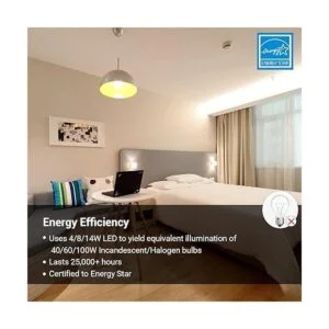 DEWENWILS Bombillas LED de 3 vías equivalente a 4060100_4