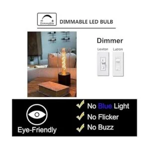 Bombilla LED Eison regulable de 4 W bombilla LED larga_4