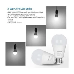 DEWENWILS Bombillas LED de 3 vías equivalente a 4060100_2
