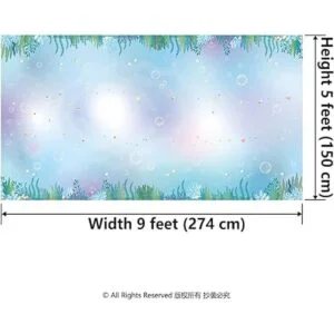 Mantel de tela de 9 x 5 pies para debajo del mar_2