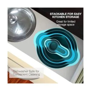 Juego de 8 cuencos para mezclar de plástico utensilios de_3