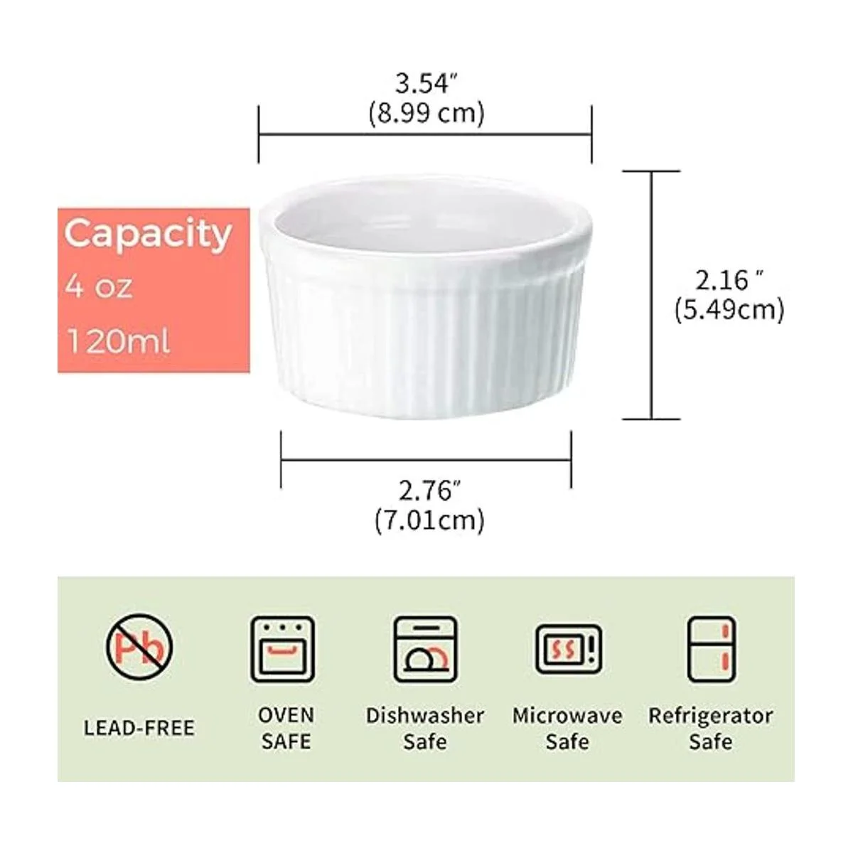 Luvan Juego de 4 calentadores de mantequilla de cerámica_2